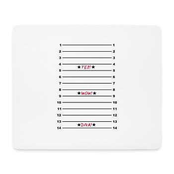 Yes Wow Diva Length Check T-Shirt - Mouse Pad (horizontal) - white - Front