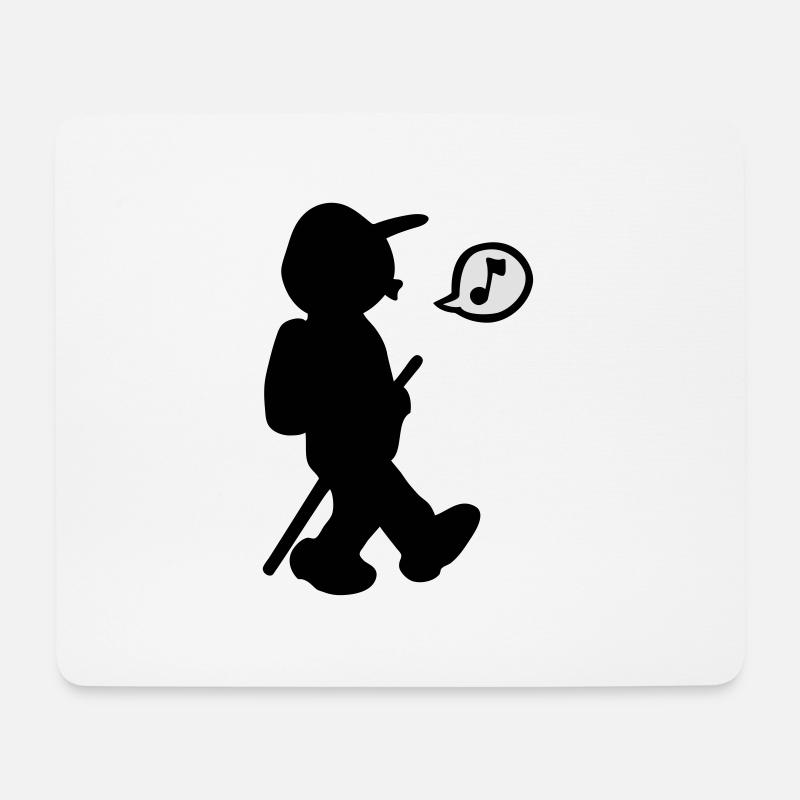Wandern - Mousepad (Querformat) - Weiß