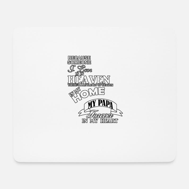 Papa im Himmel Gedenken T-Shirt - Mousepad (Querformat) - Weiß