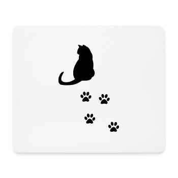Cat with paws - Mouse Pad (horizontal) - white - Front