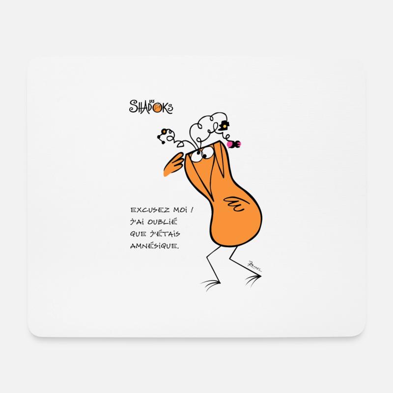 Amnesia Shadok - Mousepad (Querformat) - Weiß