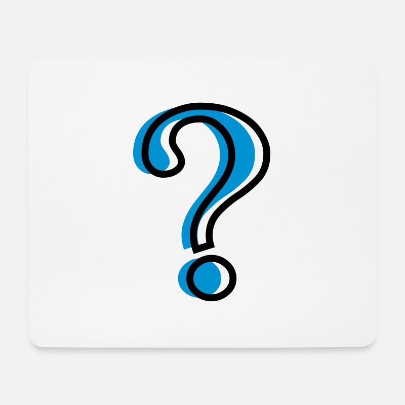 Fragezeichen ? - Mousepad (Querformat) - Weiß