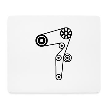 belt_of_the_distribution_of_the_engine_c1 - Mouse Pad (horizontal) - white - Front