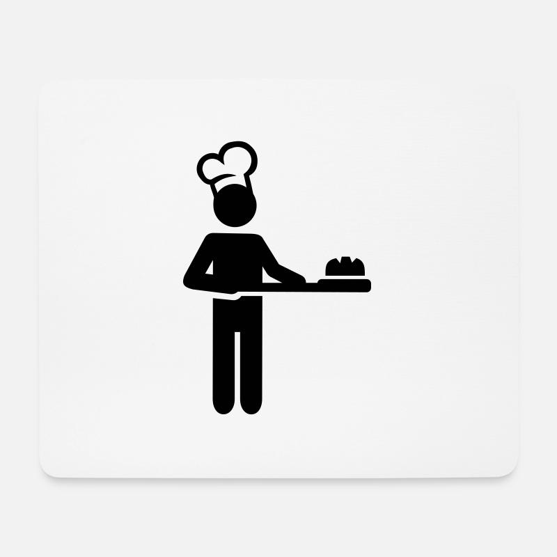 Bäcker - Mousepad (Querformat) - Weiß