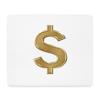 Dollar Dollar Signe Argent Peso Argent - Tapis de souris (format paysage) - blanc - Devant