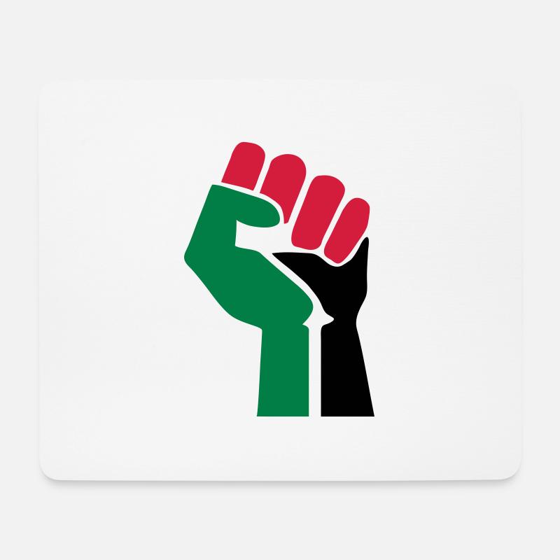 Zeichnen der palästinensischen Symbolflagge Paläst - Mousepad (Querformat) - Weiß