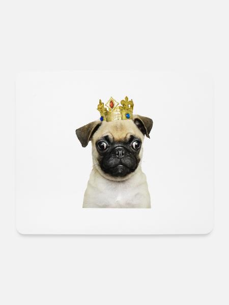 Mobs König Bulldogge Prinz - Mousepad (Querformat) - Weiß