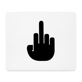 fck_finger_f1 - Mousepad (Querformat) - Weiß - Vorne