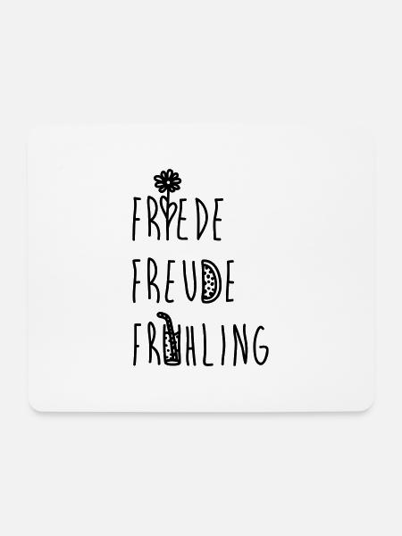 Friede Freude Frühling - Mousepad (Querformat) - Weiß