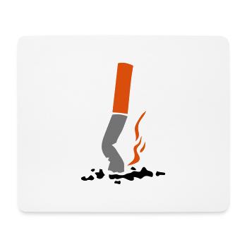 zerschmetterte Zigarette - Mousepad (Querformat) - Weiß - Vorne