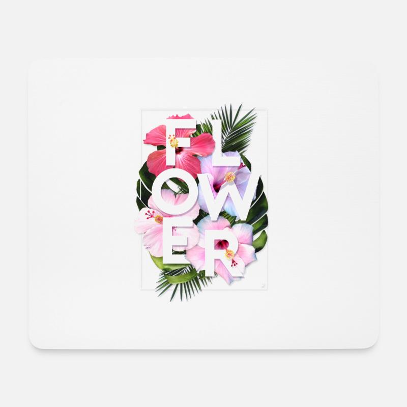 AD Flower - Mouse Pad (horizontal) - white