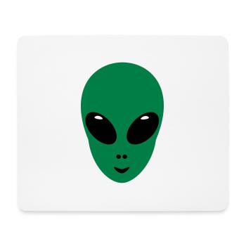 Alien Head Face Green Gift marsmännchen space - Mouse Pad (horizontal) - white - Front