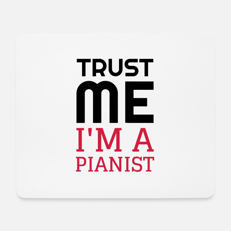 Klavier Piano Musik Musiker Musikerin - Mousepad (Querformat) - Weiß