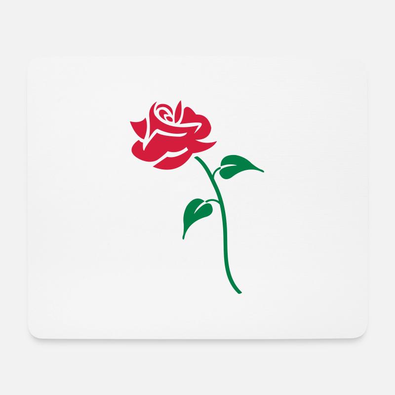 rose - Mousepad (Querformat) - Weiß