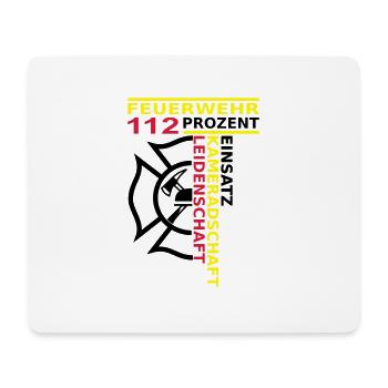 112% Einsatz Kameradschaft Leidenschaft - Mousepad (Querformat) - Weiß - Vorne
