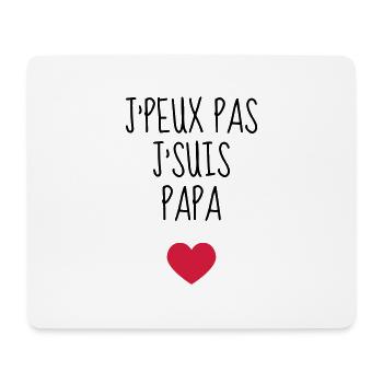 Papa / Fête des pères / Pere / Famille / humour - Tapis de souris (format paysage) - blanc - Devant