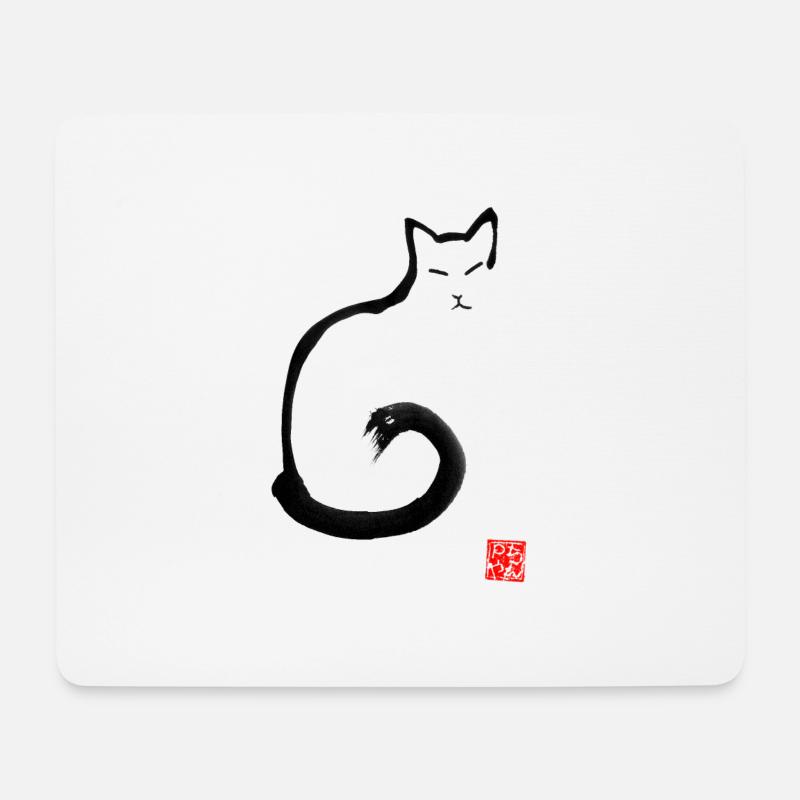 archetypischer neko - Mousepad (Querformat) - Weiß