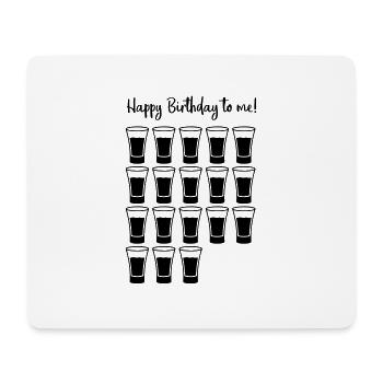 shots 18 happy birthday design - Mousepad (Querformat) - Weiß - Vorne