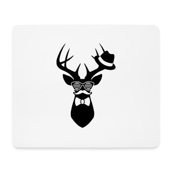 hirsch bachelor - Mousepad (Querformat) - Weiß - Vorne
