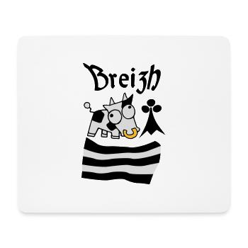 Breizh Bretagne - Tapis de souris (format paysage) - blanc - Devant