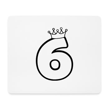 6_king - Mousepad (Querformat) - Weiß - Vorne