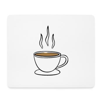Kaffee - Mousepad (Querformat) - Weiß - Vorne
