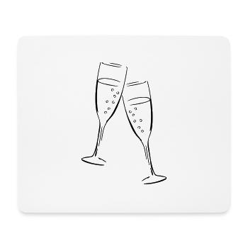 sekt design glasses - Mousepad (Querformat) - Weiß - Vorne
