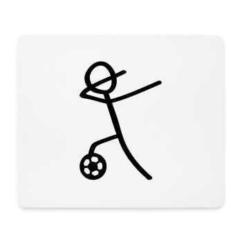 dabbing fussball man - Mousepad (Querformat) - Weiß - Vorne