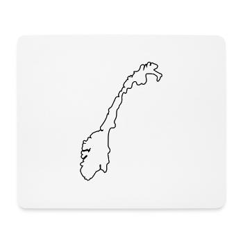 norway map silhouette - Mousepad (Querformat) - Weiß - Vorne
