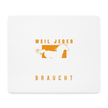 Pferd - Mann Hobby braucht - Mousepad (Querformat) - Weiß - Vorne