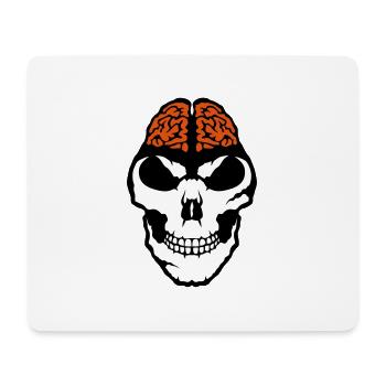 brain brain death brain skull - Mouse Pad (horizontal) - white - Front