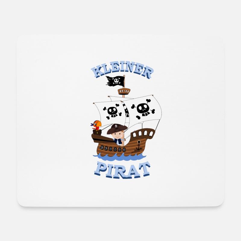 Piratenschiff Kleiner Pirat - Mousepad (Querformat) - Weiß