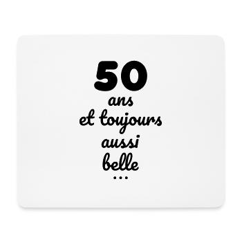 50 ans et toujours aussi belle - Tapis de souris (format paysage) - blanc - Devant