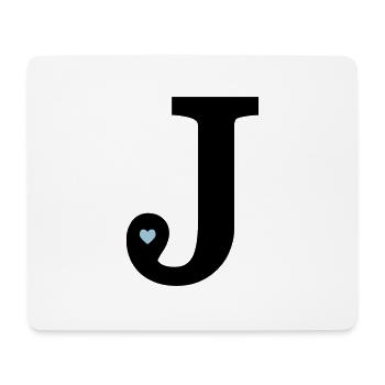 Buchstabe J Anfangsbuchstabe - Mousepad (Querformat) - Weiß - Vorne