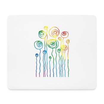 Blumen - Mousepad (Querformat) - Weiß - Vorne