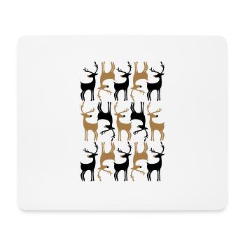 Renne - Tapis de souris (format paysage) - blanc - Devant