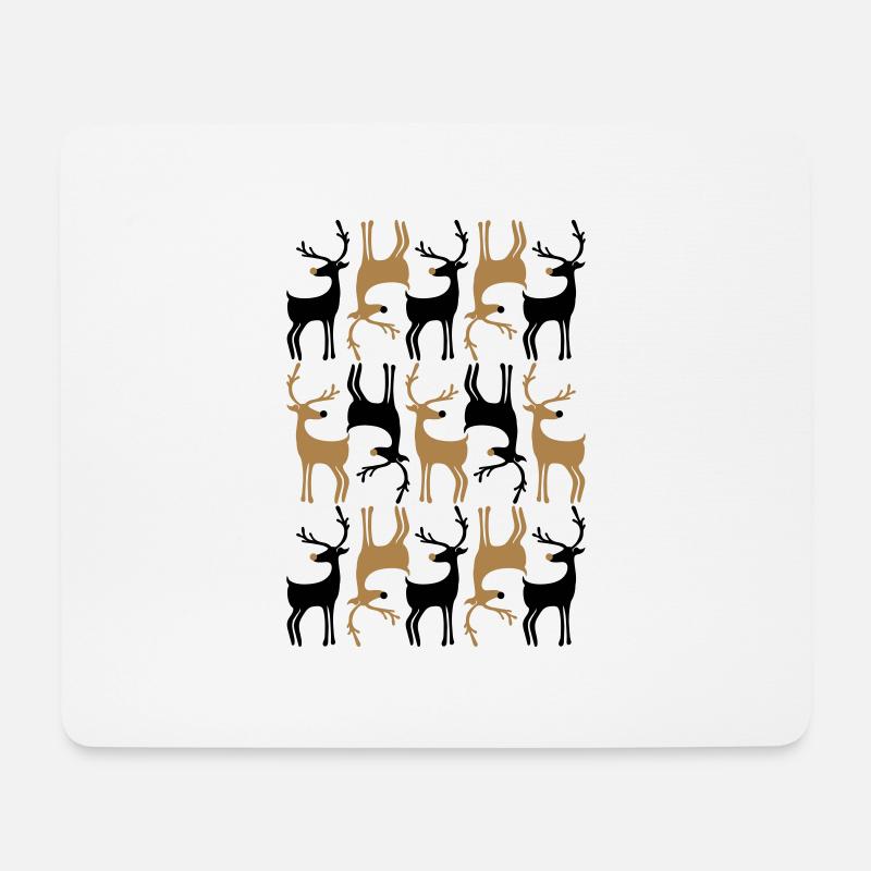 Rentiere - Mousepad (Querformat) - Weiß