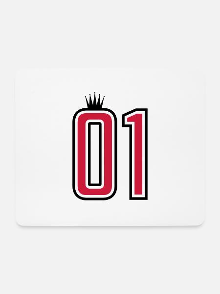 01 eins krone 1 nummer - Mousepad (Querformat) - Weiß