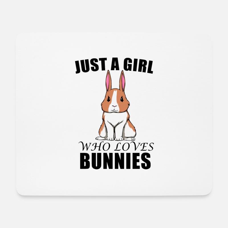 Hasen Fan Kaninchen Hasen Mama Mädchen - Mousepad (Querformat) - Weiß