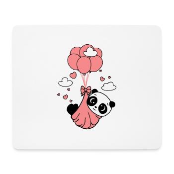 Pandajunges in den Wolken - Mousepad (Querformat) - Weiß - Vorne