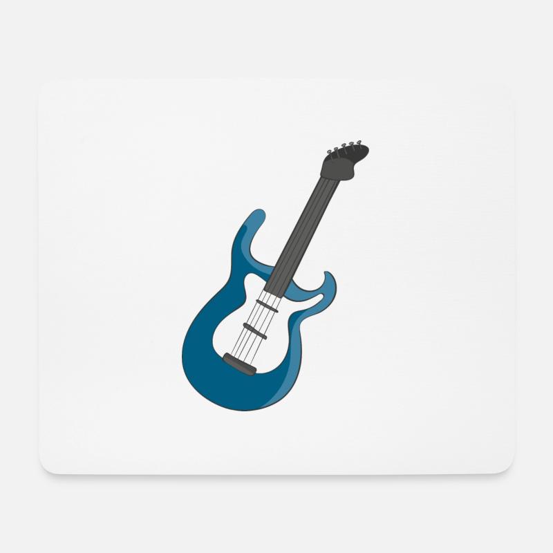 E-Gitarre - Mousepad (Querformat) - Weiß