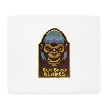 blue berry blades monkey robot - Mouse Pad (horizontal) - white - Front