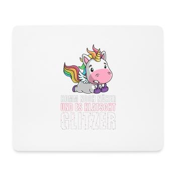 Noch näher es klatscht Glitzer Einhorn Geschenk - Mousepad (Querformat) - Weiß - Vorne