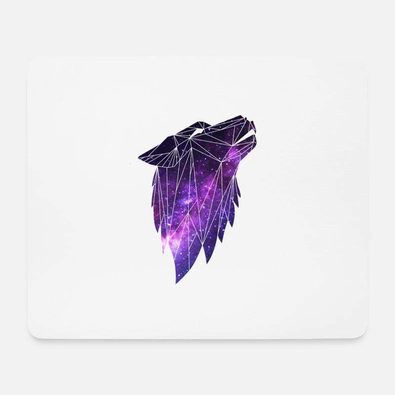 Geometry Galaxy Wolf - Mouse Pad (horizontal) - white