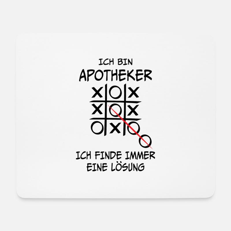 Ich bin Apotheker Apotheke Geschenk - Mousepad (Querformat) - Weiß
