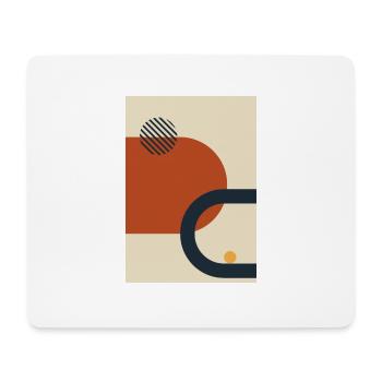 Bunte Moderne Abstrakte Formen Kunst Collage #8 - Mousepad (Querformat) - Weiß - Vorne