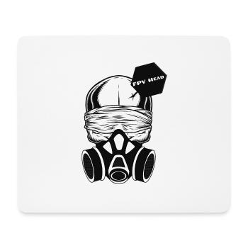 FPV-Head Logo - Mousepad (Querformat) - Weiß - Vorne