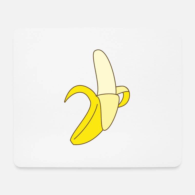 Banane - Mousepad (Querformat) - Weiß