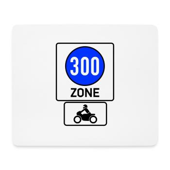 Min. 300km/h Zone moto libre - Tapis de souris (format paysage) - blanc - Devant