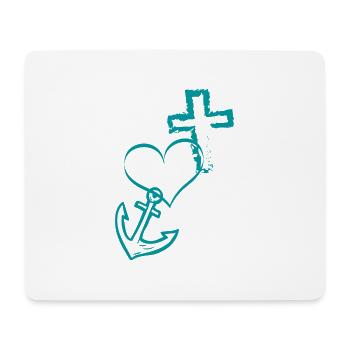 Liebe Glaube Hoffnung - Mousepad (Querformat) - Weiß - Vorne